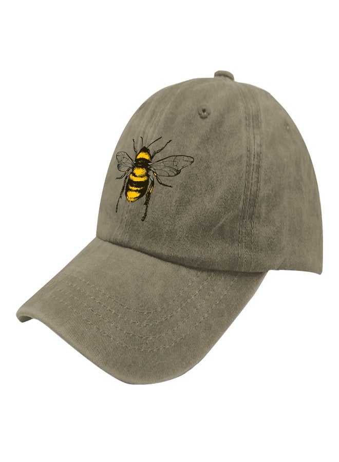 Paunook Bee Queen Hat Honey Blue Hat Pigment Khaki Womens Baseball Caps Gifts for Her Beach Hat - Image 2